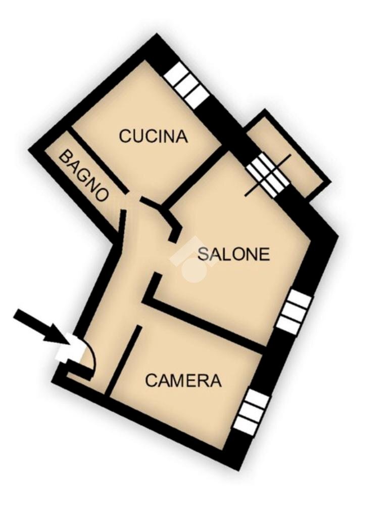 Bilocale Via Palladio, Milano (zona Ticinese) - planimetria 1