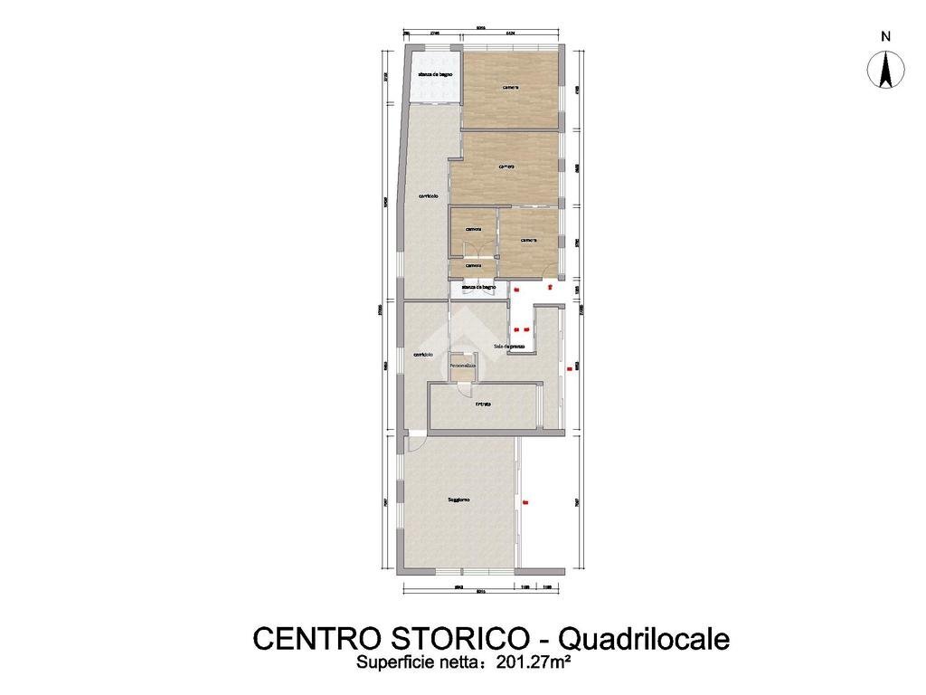 Quadrilocale Via Mentana, Rimini - planimetria 1