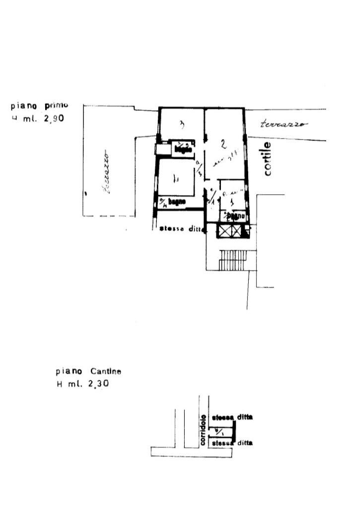 Trilocale Via Pietro Maroncelli, Milano - planimetria 1