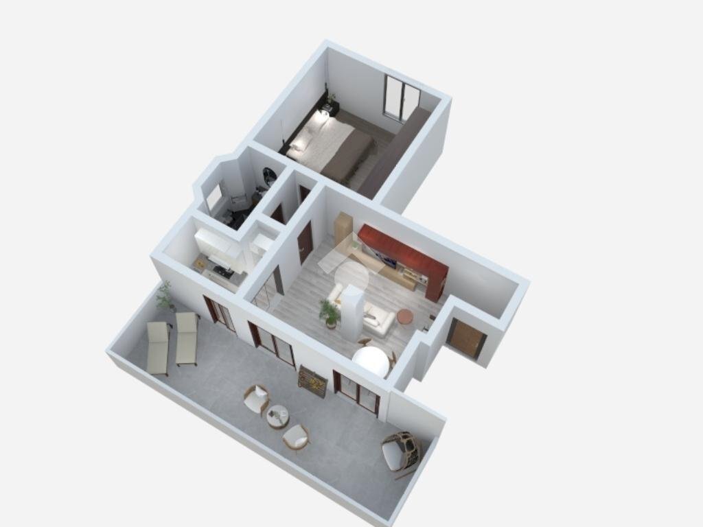 Two-room apartment Via giuseppe tartini, Milano (neighborhood Dergano) - floor plans 1