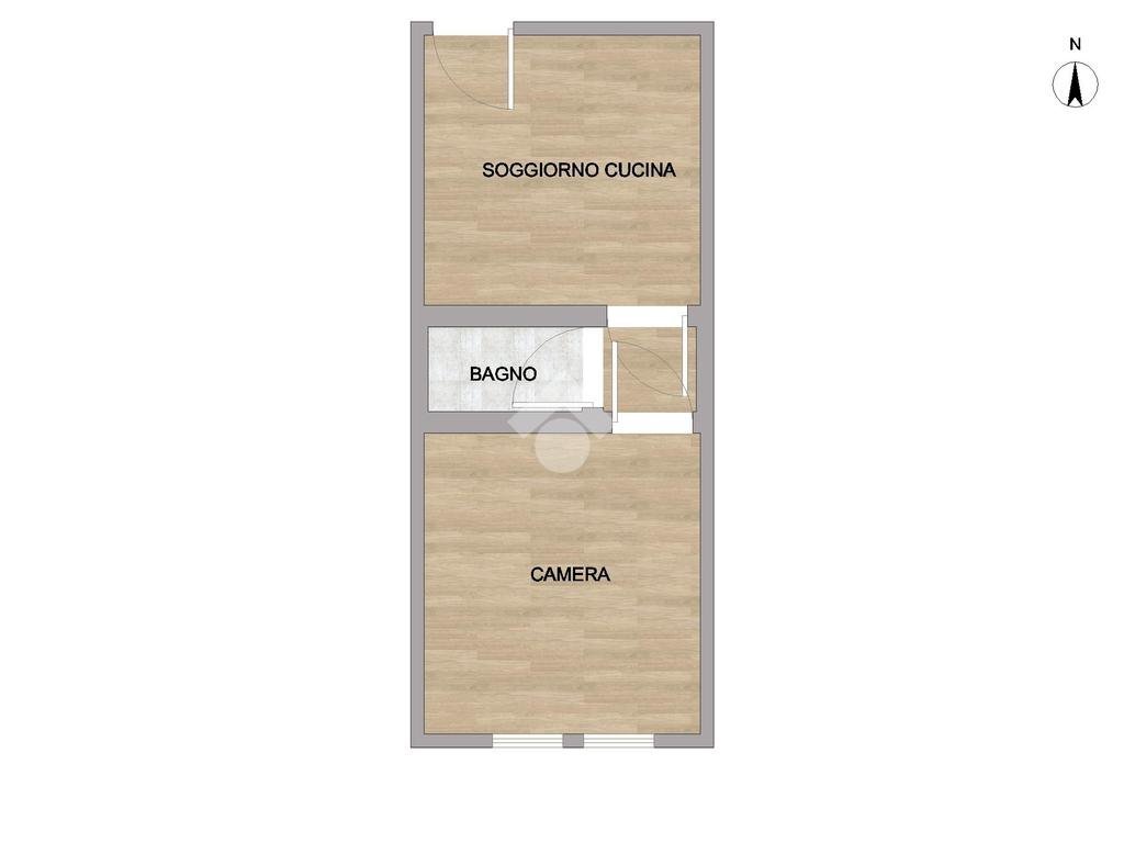 Two-room apartment Via Palanzone, Milano (neighborhood Niguarda) - floor plans 1