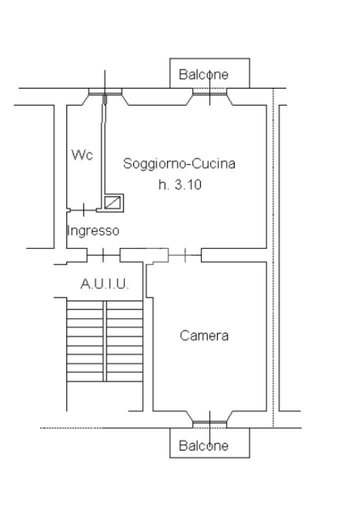 Bilocale Via Camillo e Otto Cima, Milano (zona Ortica) - planimetria 1