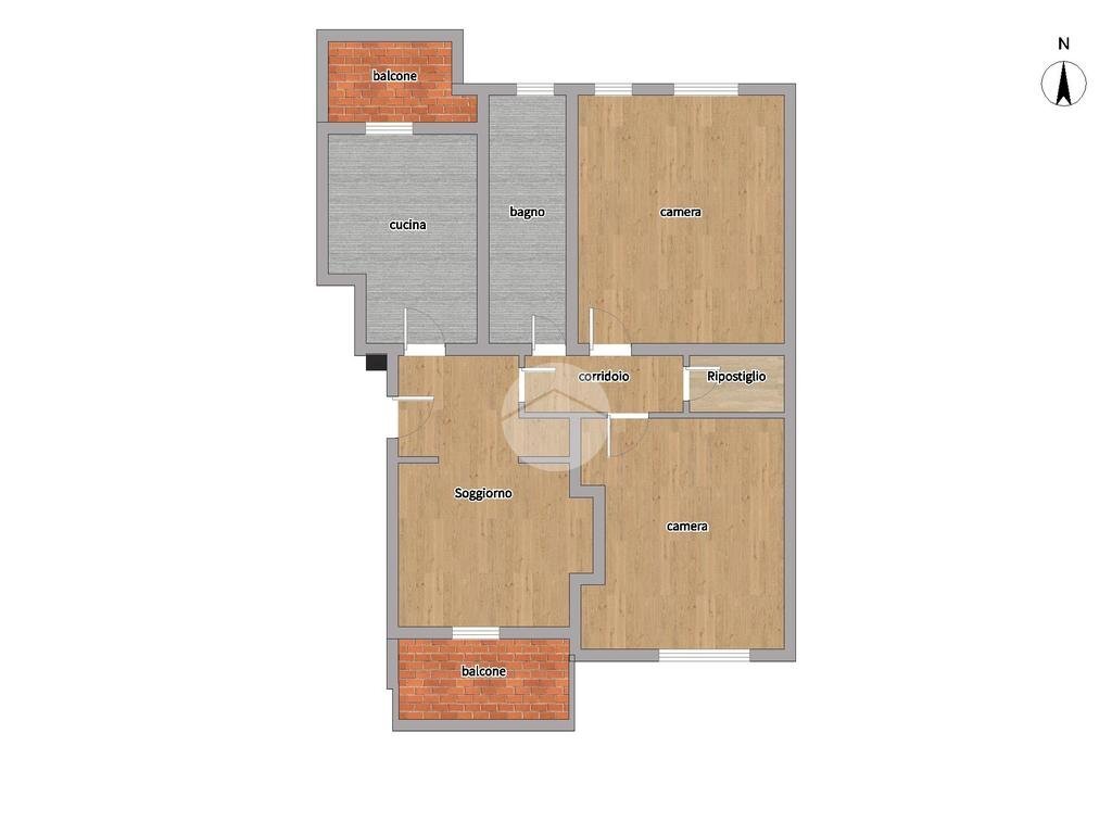 Trilocale Via orlando, Milano (zona Gratosoglio) - planimetria 1