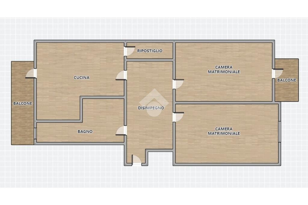 Trilocale Via Malta, Torino (zona San Paolo) - planimetria 1
