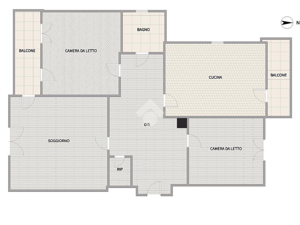 Quadrilocale Via Buenos Aires, Torino (zona Santa Rita) - planimetria 1