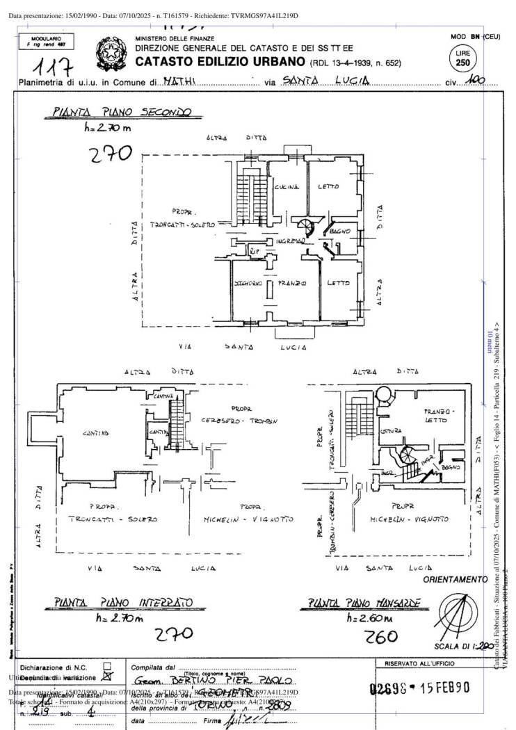 Apartment Via Santa Lucia 100, Mathi - floor plans 1