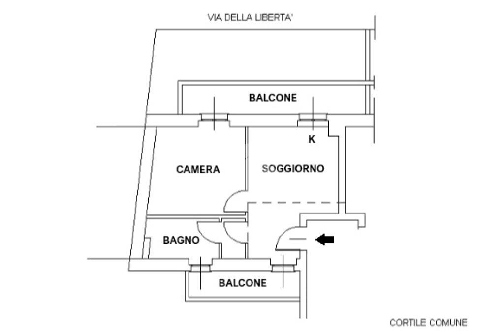 Two-room apartment Via della Libertà, Settimo Milanese - floor plans 1