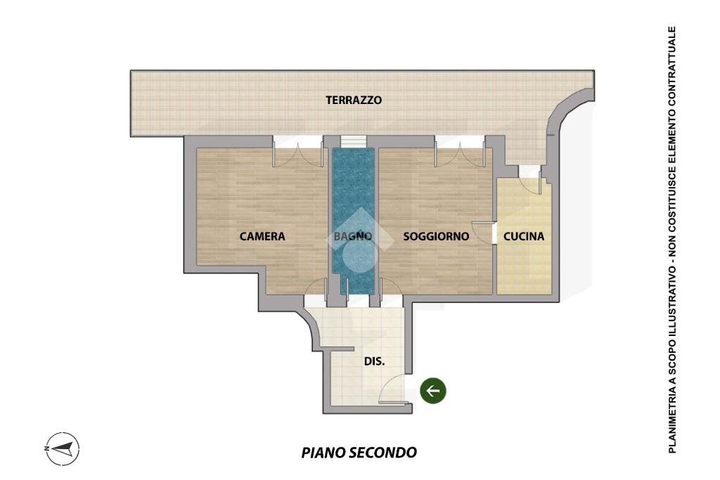 Three-room apartment Via Parri, Torre Pellice - floor plans 1