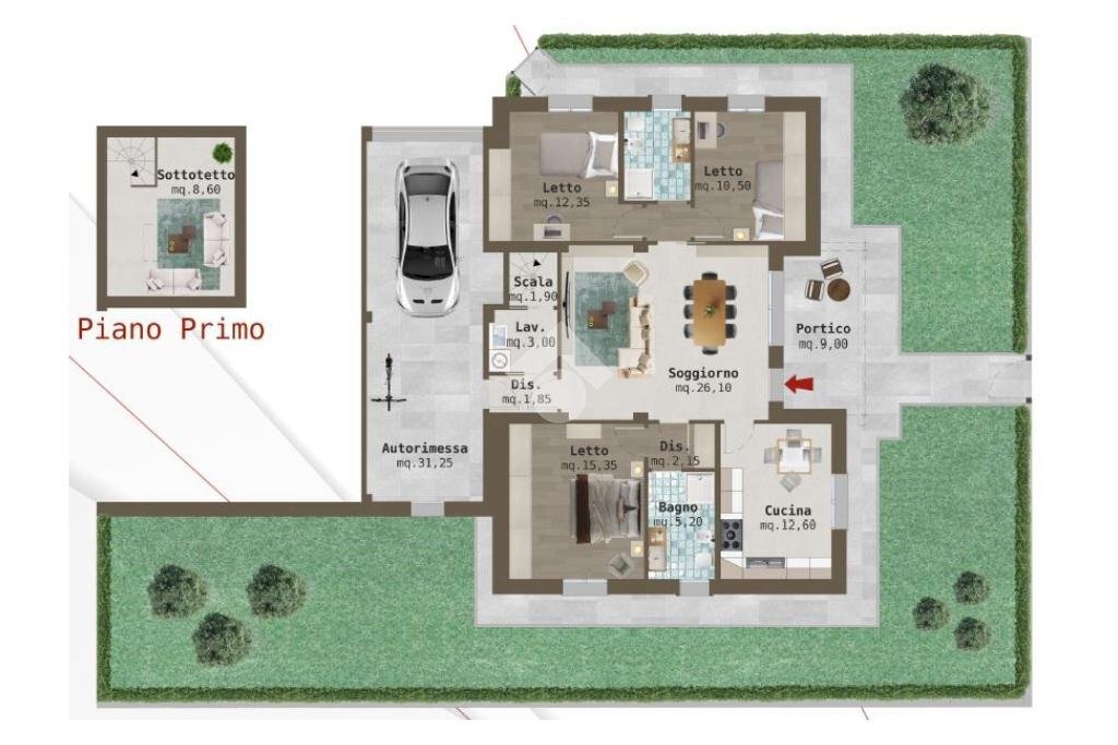 Villa a Schiera piazza pighini, Scandiano - planimetria 1