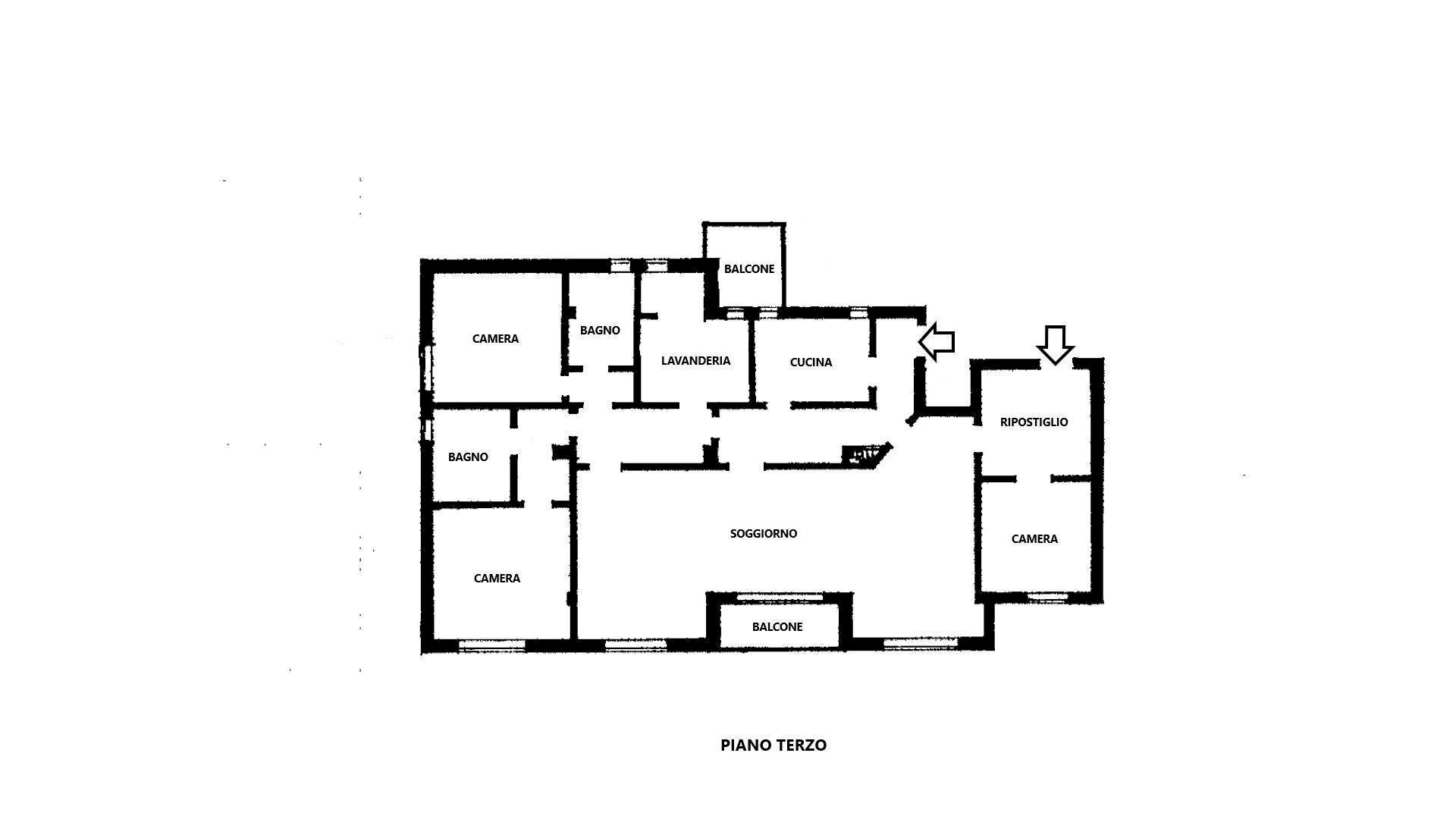 Foto 16 - Four-room apartment Via XI Febbraio, Lecco - floor plans 1