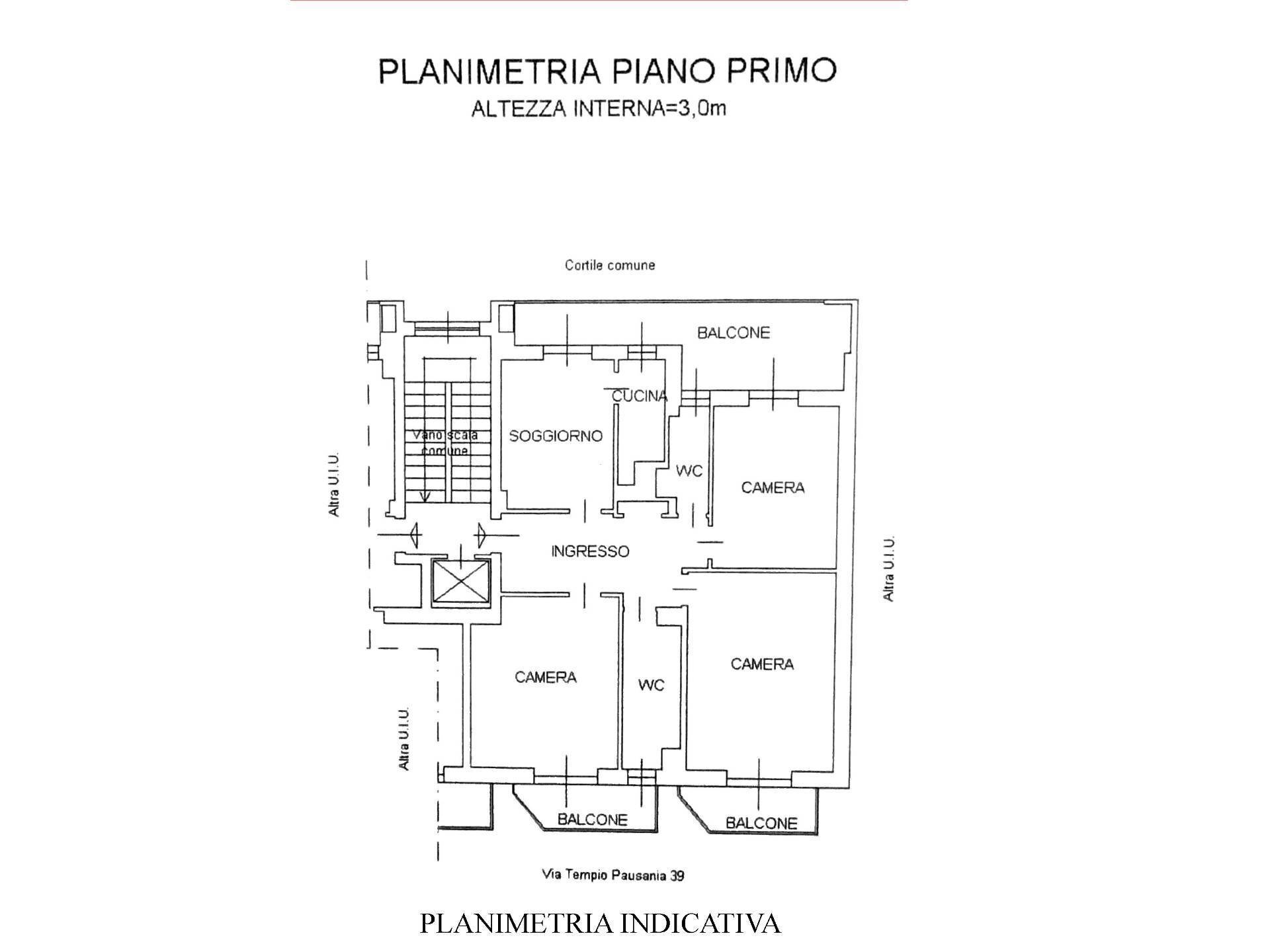 Foto 13 - Quadrilocale Via Tempio Pausania, Torino - planimetria 1