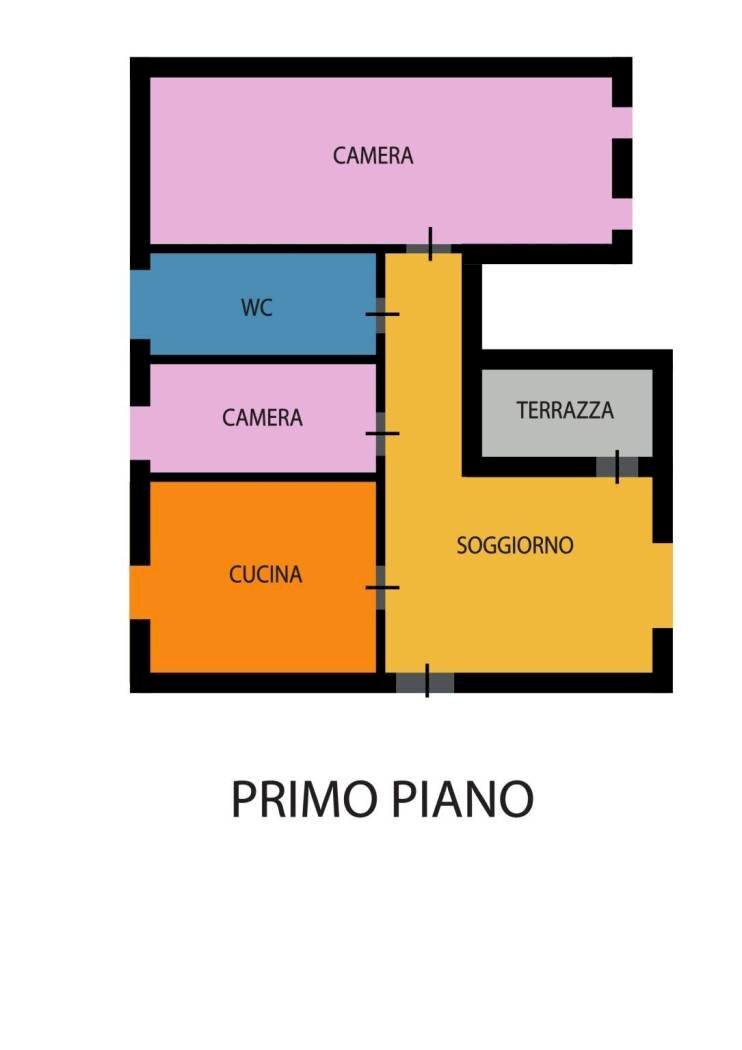 Four-room apartment corso Giacomo Matteotti, Alfonsine - floor plans 1