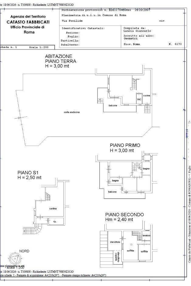 Villa via Focilide, Roma (zona Axa) - planimetria 1