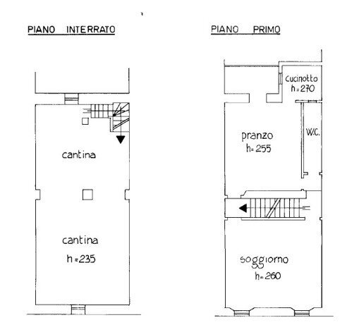 Piano Primo e Interrato - Townhouse via Roma, 84, Borgo Tossignano - floor plans 1