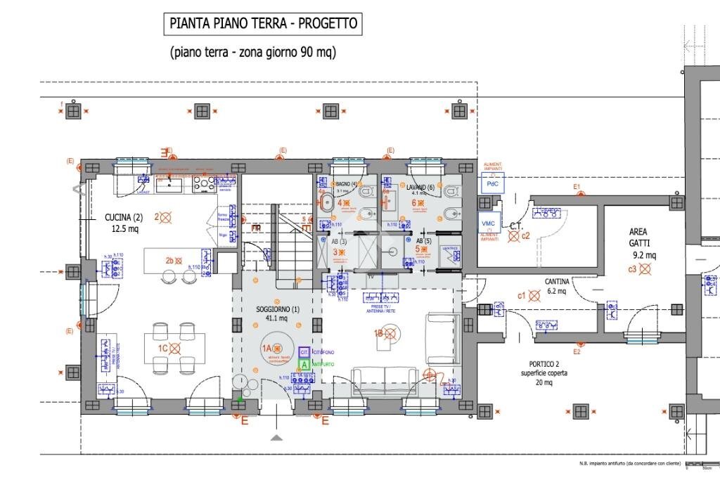 Villa Via Castelletto, Piobesi Torinese - floor plans 1