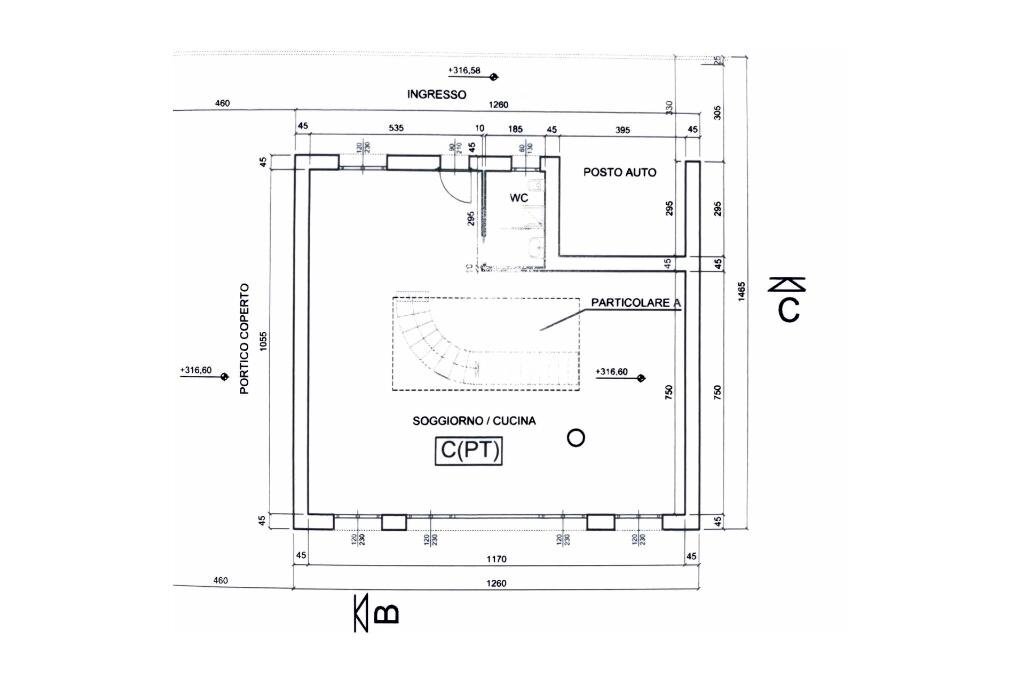 Villa Via san Giovanni Bosco, San Francesco al Campo - planimetria 1