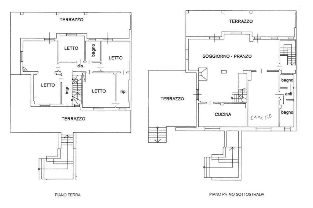 Villa Trifamiliare Via calamone, Montelabbate - planimetria 1