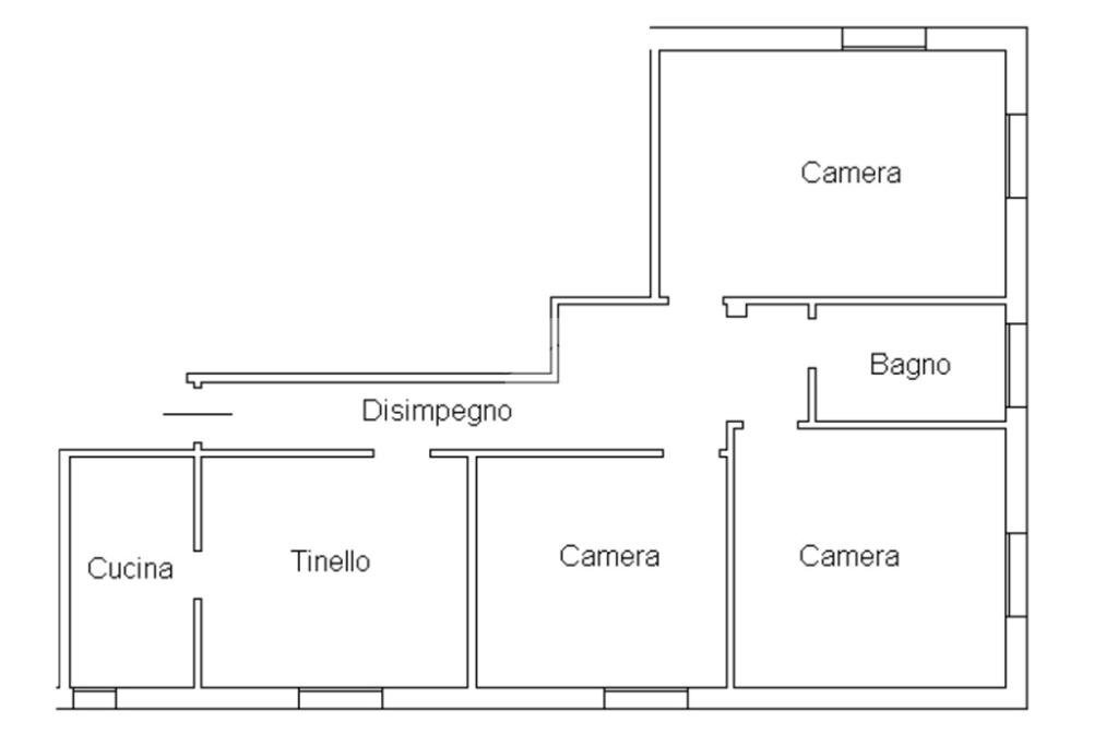 Four-room apartment Viale Giosuè Carducci, Valsamoggia (neighborhood San Lazzaro) - floor plans 1