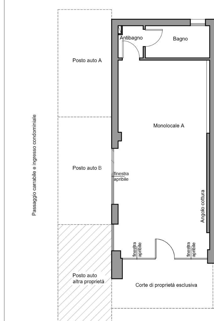 One-room apartment Via giosue' carducci, Cattolica - floor plans 1