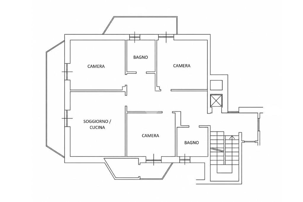 Four-room apartment Via Alcide de Gasperi, Ivrea - floor plans 1