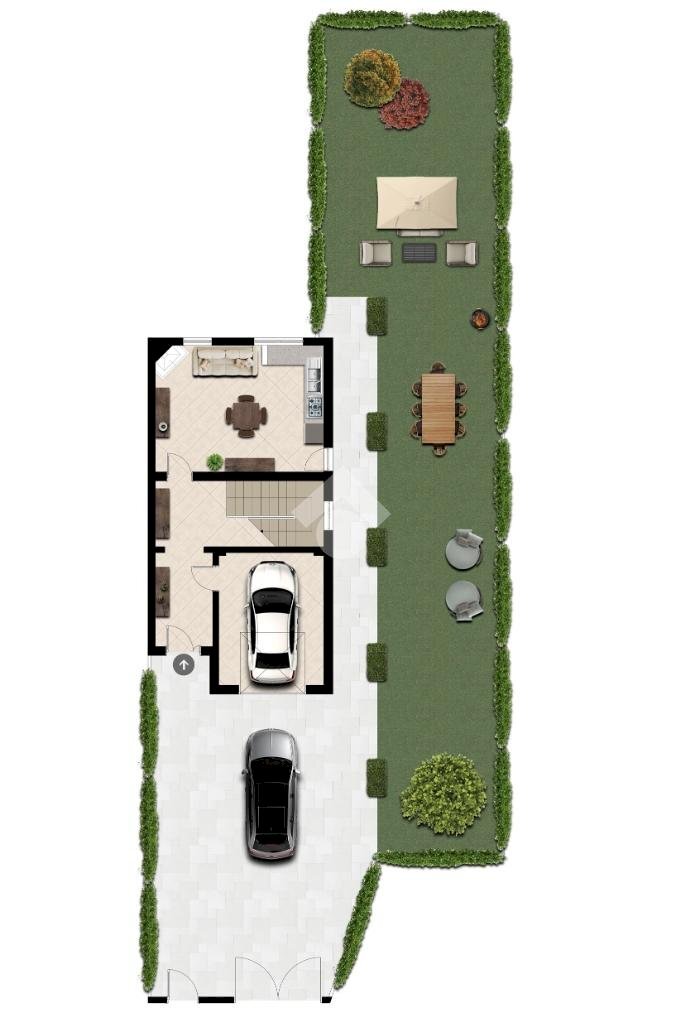 Casa semi indipendente Via Giacomo Leopardi, Pieve di Cento - planimetria 1