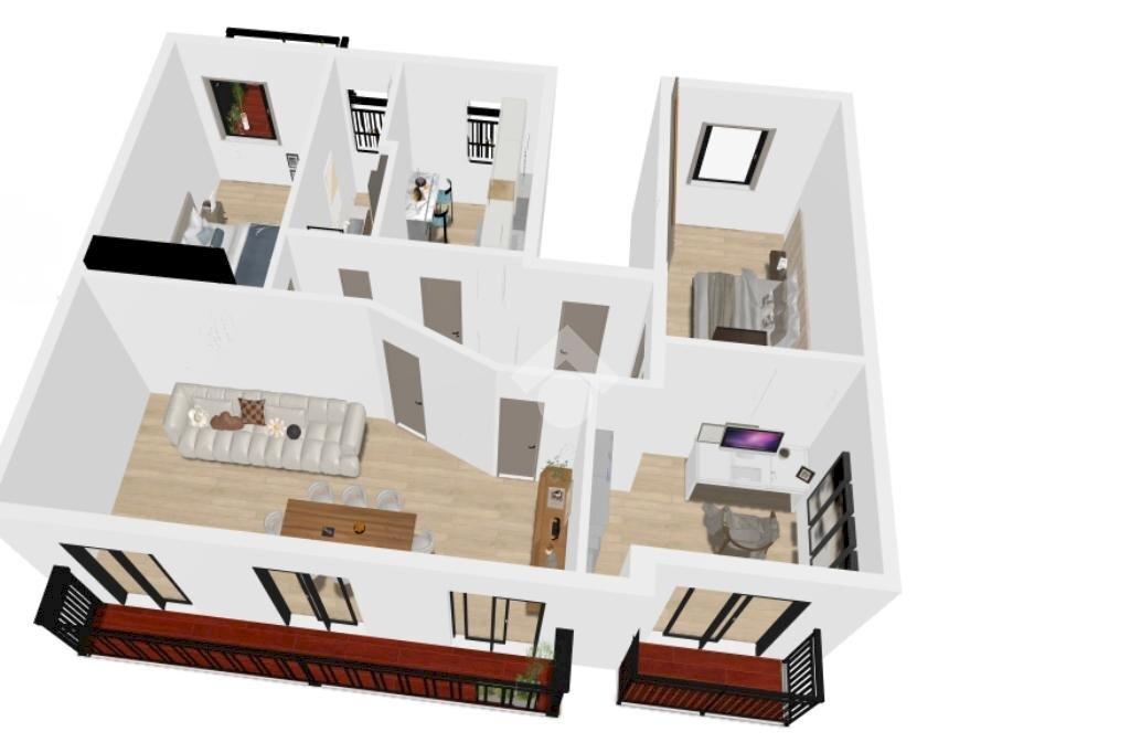 Four-room apartment Via Alessandro Manzoni, Cusano Milanino - floor plans 1