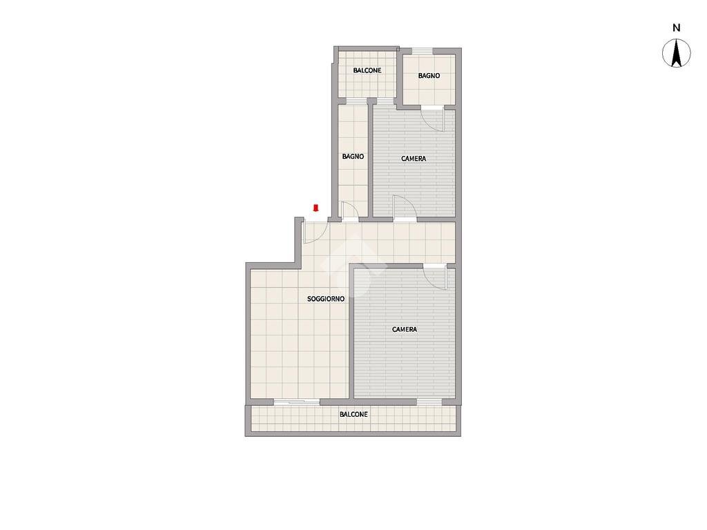 Trilocale Via Lanusei, Torino (zona Santa Rita) - planimetria 1