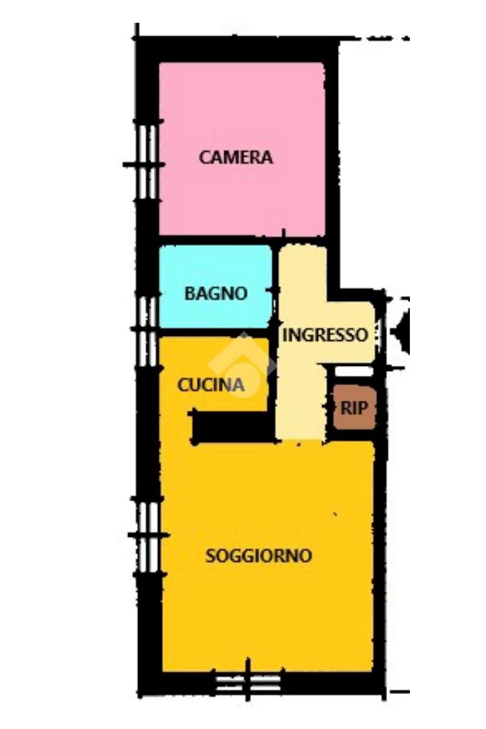 Two-room apartment Via Giovanni Scazzola, Alessandria - floor plans 1