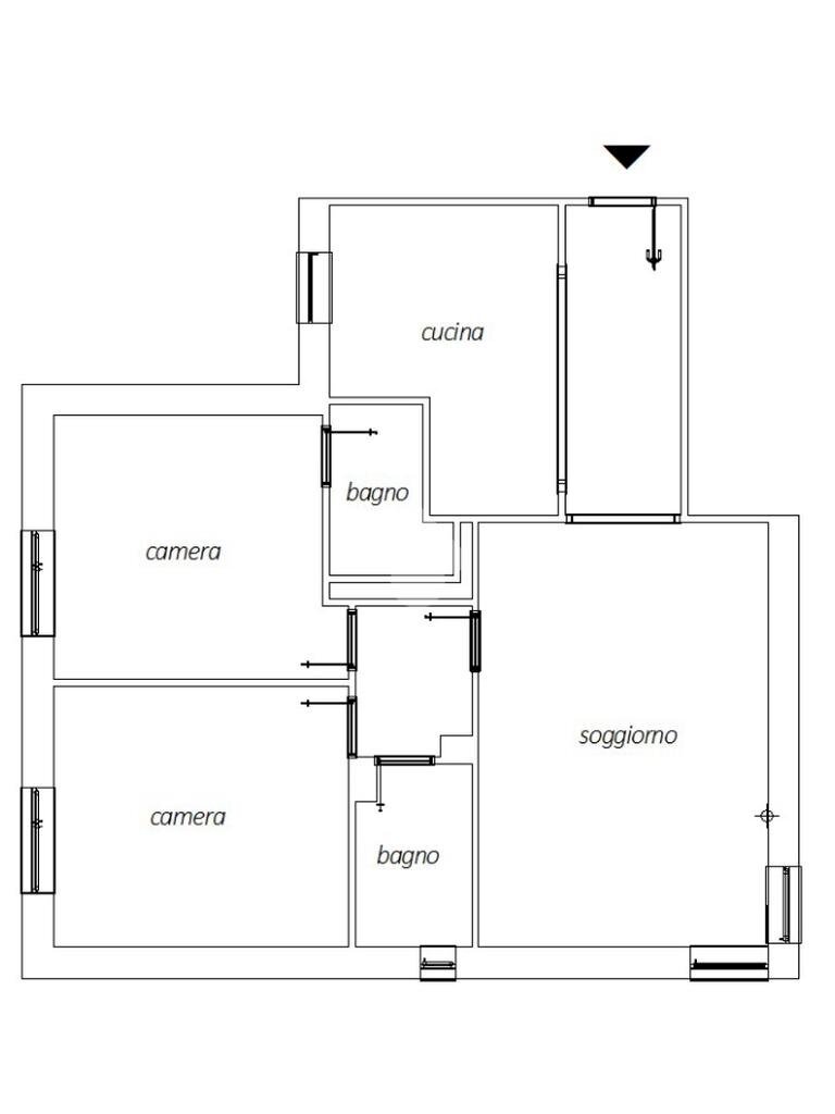 Three-room apartment Seconda strada torre, Segrate - floor plans 1