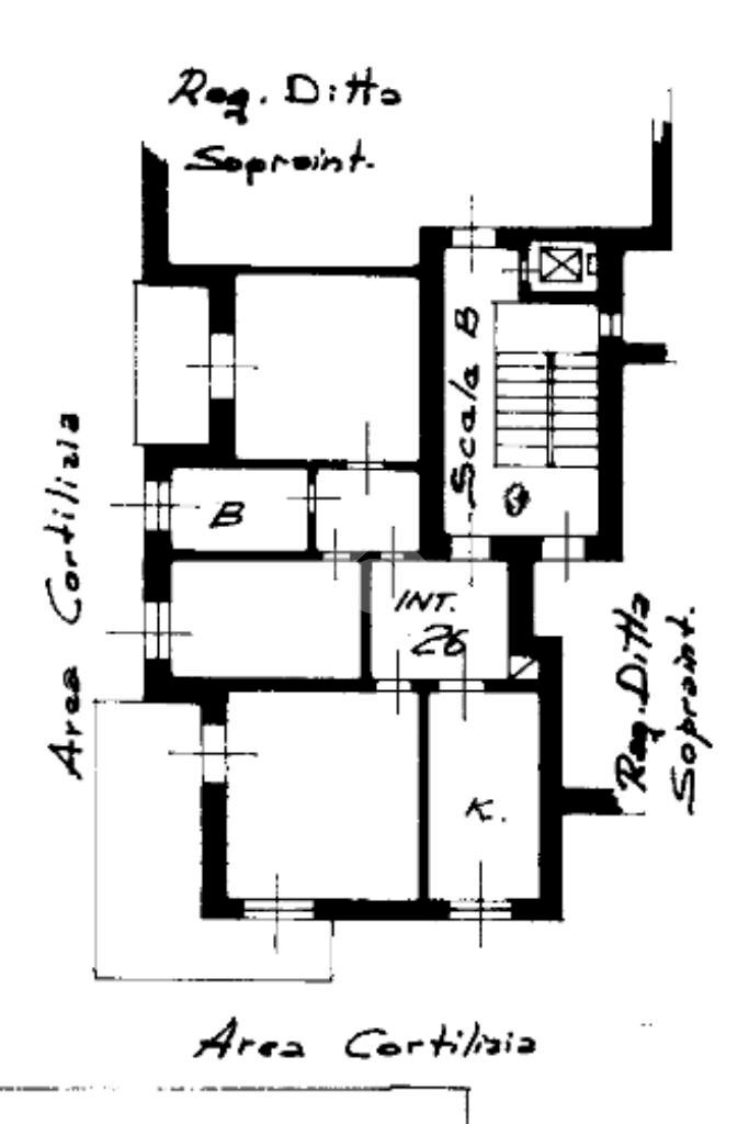 Three-room apartment Via Parigi, Parma (neighborhood San Lazzaro) - floor plans 1