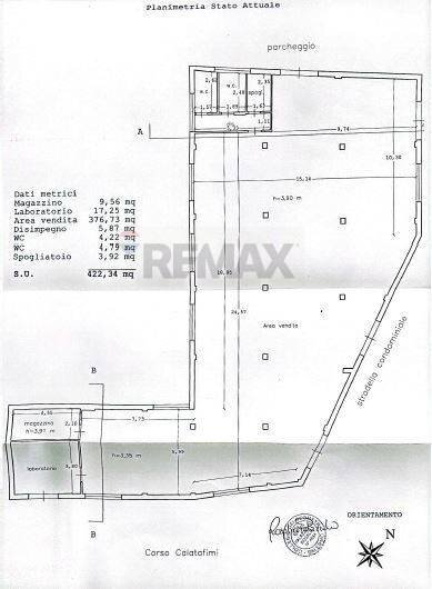 Pianta 2D - Commercial Premises Corso Calatafimi
 
899, Palermo - floor plans 1