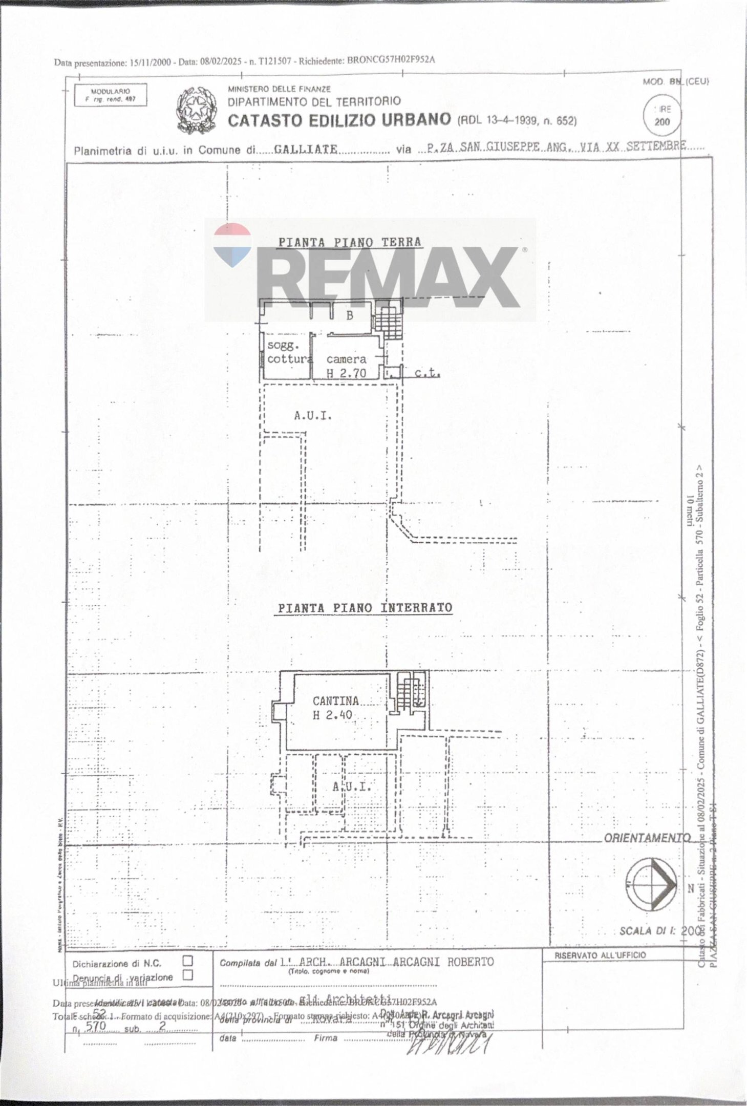 Pianta 2D - Bilocale Piazza san Giuseppe
 
2, Galliate - planimetria 1