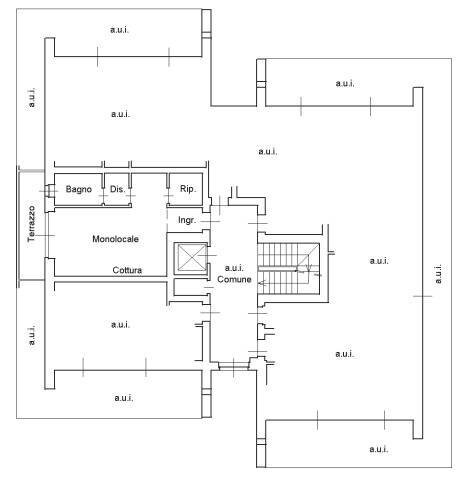Foto 24 - One-room apartment via ponchielli
 
20, Bergamo - floor plans 1