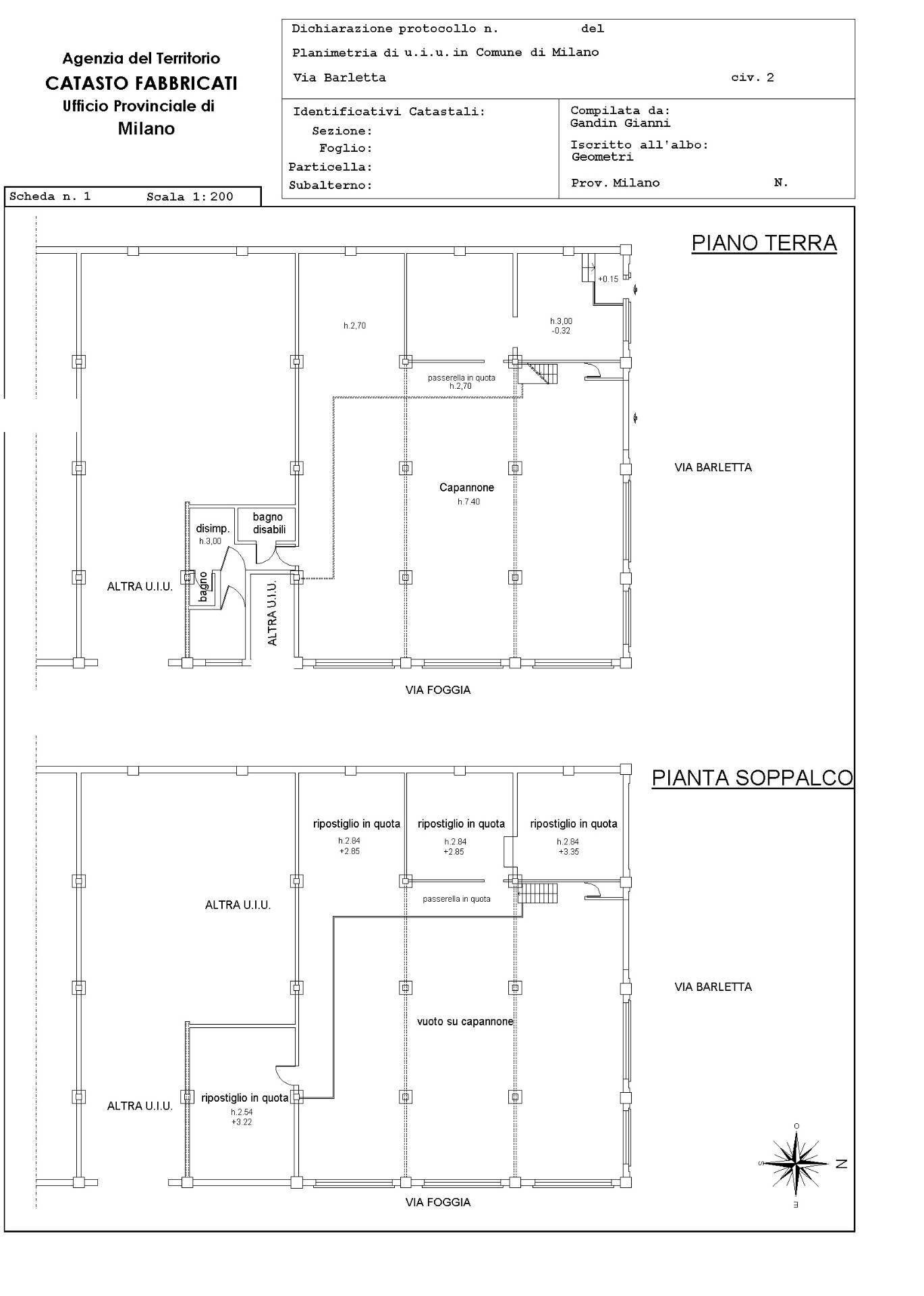 Foto 76 - Commercial Premises Via Barletta
 
2, Milano - floor plans 1
