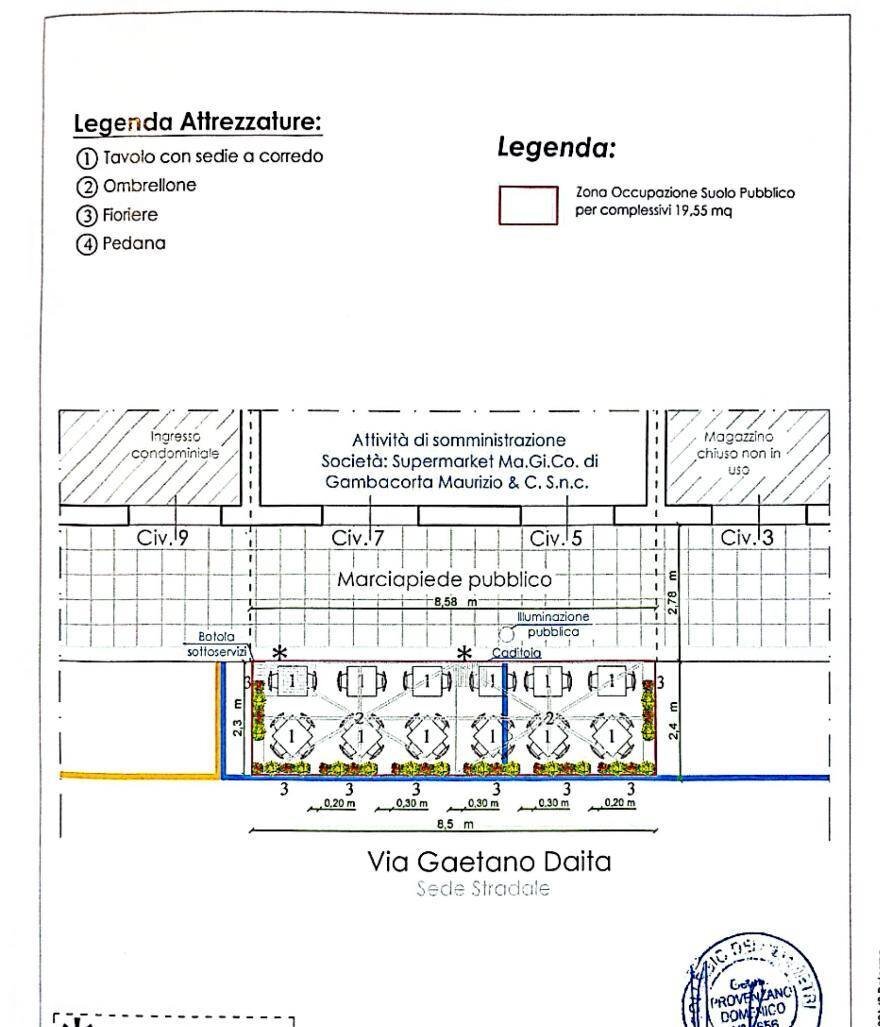 Foto 20 - Attività Commerciale Via Gaetano Daita
 
5, Palermo - planimetria 1