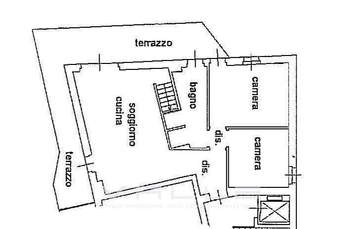 Planimetria - Attic via tremana, Bergamo - floor plans 1