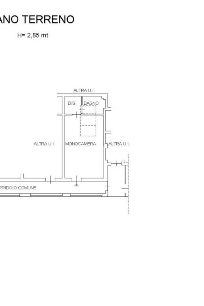 One-room apartment via Nicomede Bianchi, 28, Torino (neighborhood Parella) - floor plans 1
