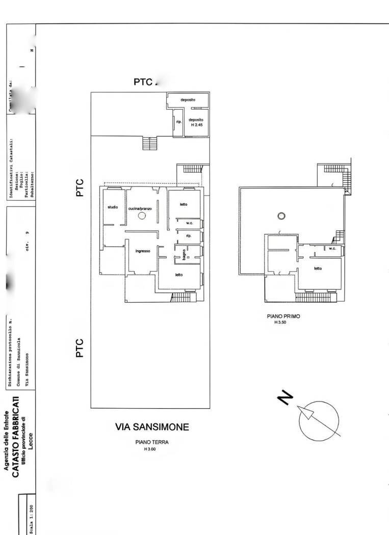 Villa via San Simone, Sannicola - floor plans 1