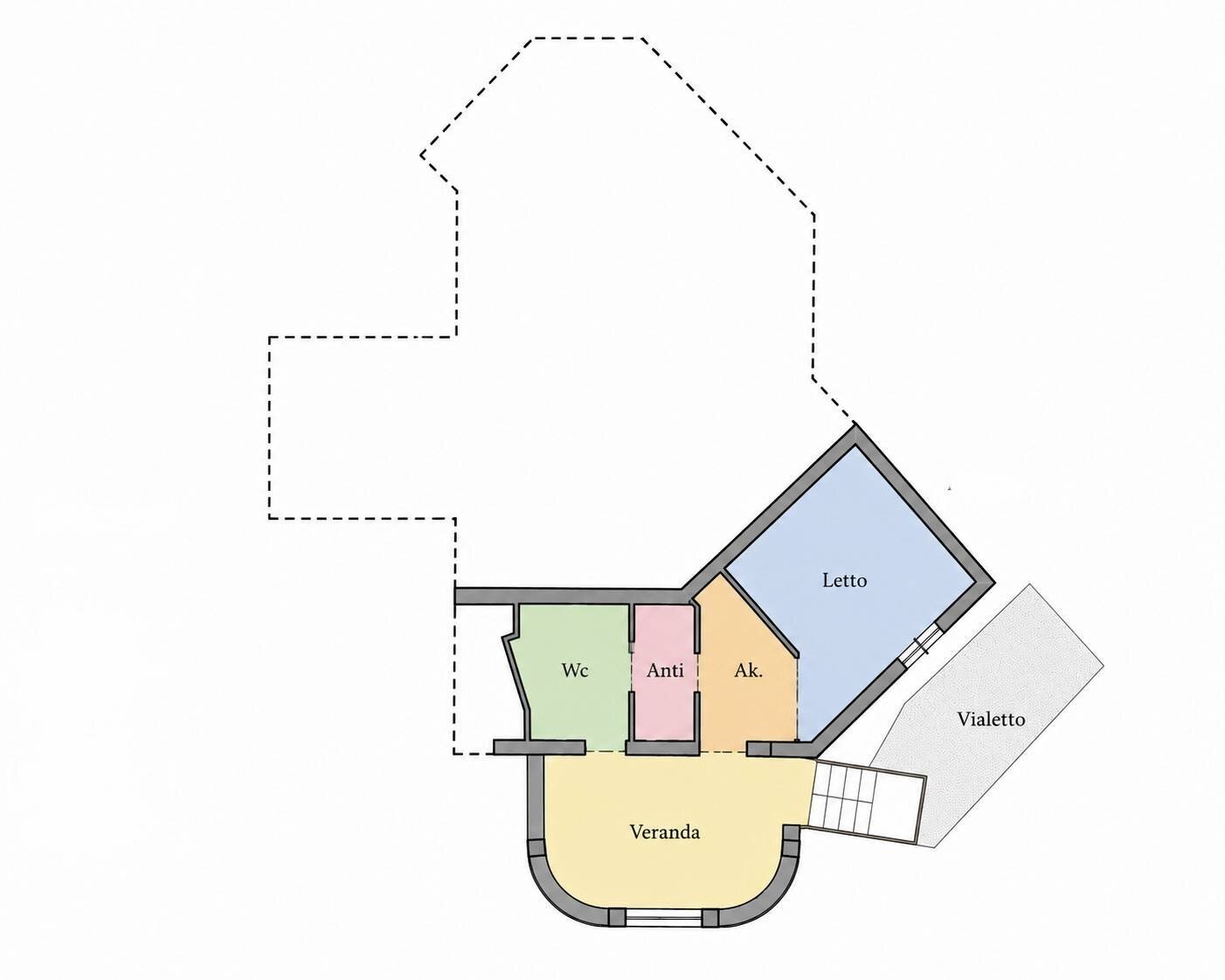 Foto 17 - One-room apartment via pedralana
 
26, Olbia - floor plans 1