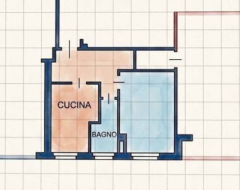 Bilocale via Talamone, 20, Genova (zona San Teodoro) - planimetria 1