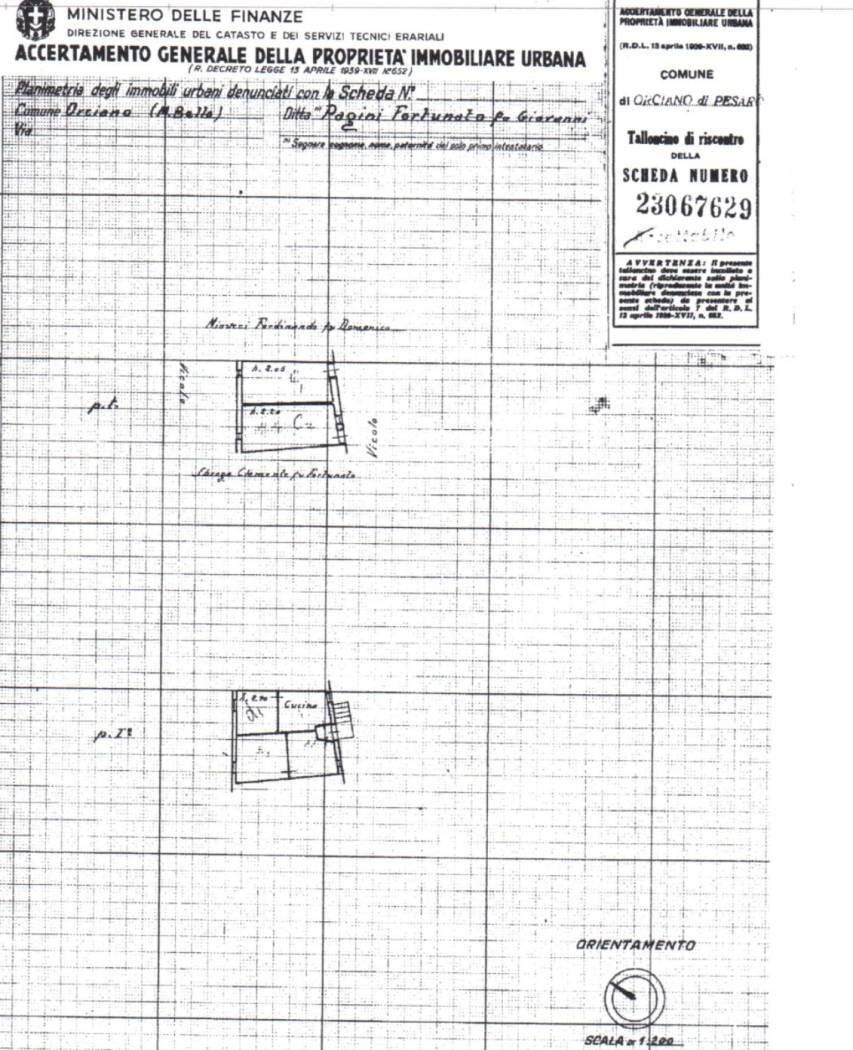 Four-room apartment via Montebello, 24, Terre Roveresche - floor plans 1