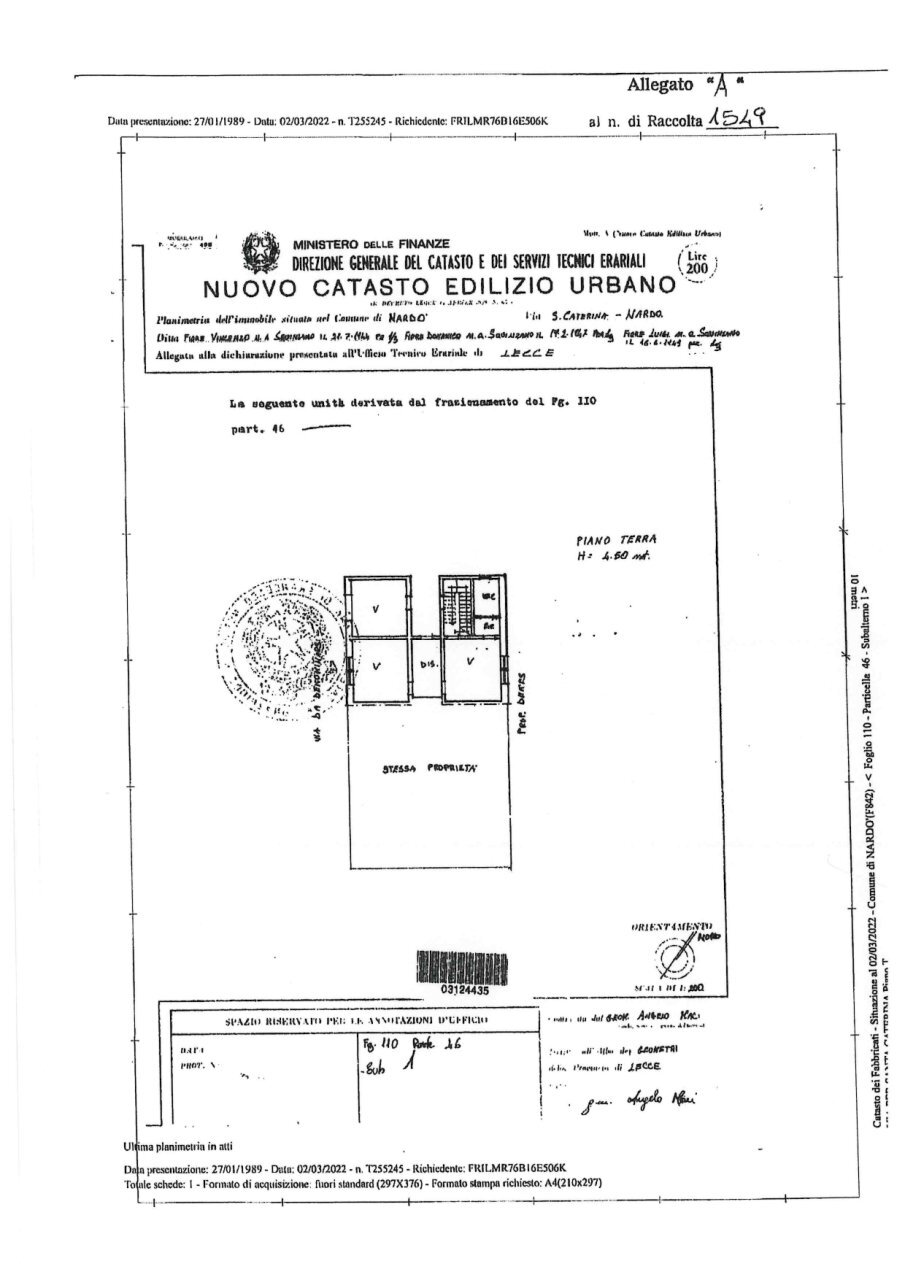 PLAN CATASTALE_page-0001 - Villa Via Porto Selvaggio, Nardò - floor plans 1