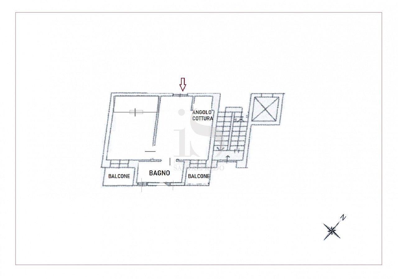 PLANIEMTRIA - Monolocale VIA ROGOREDO, 113, Milano - planimetria 1