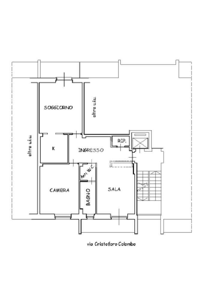 Three-room apartment Via Colombo, Piossasco - floor plans 1