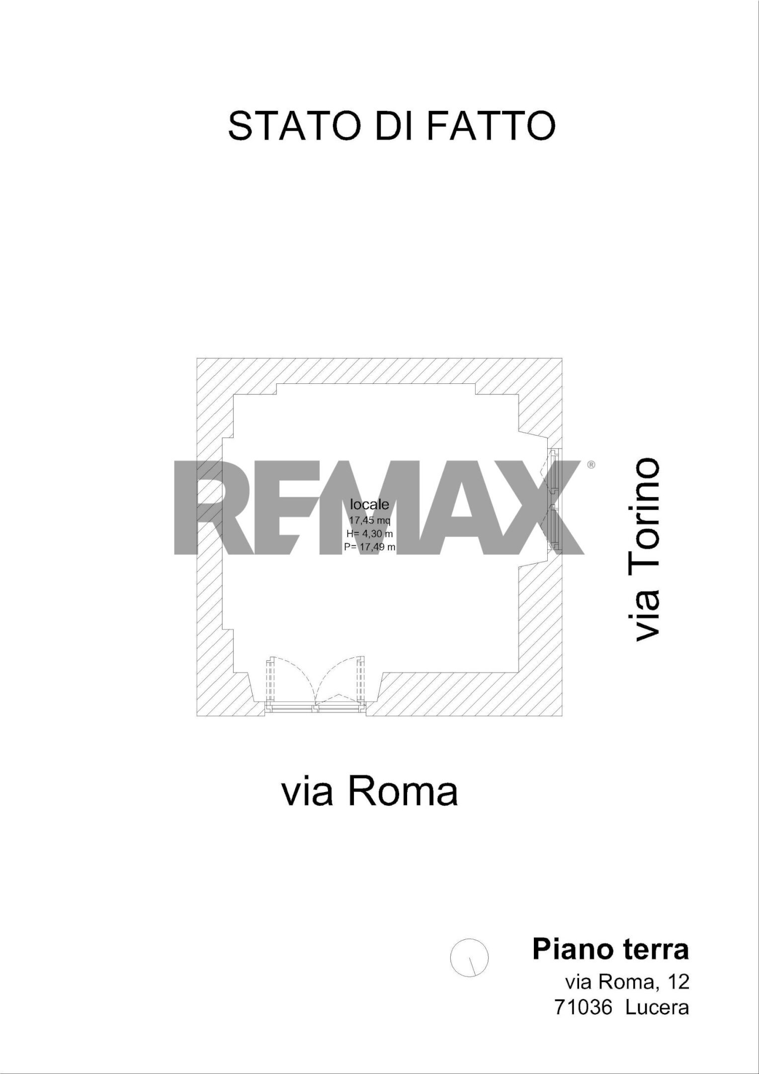 Pianta 2D - Commercial Premises Via Roma
 
12, Lucera - floor plans 1
