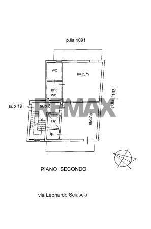 Pianta 2D - Trilocale VIA SCIASCIA
 
14, Floridia - planimetria 1