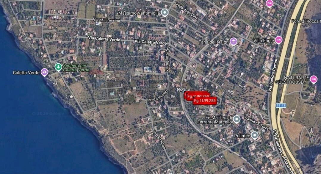 Posizione della mappa - Terreno agricolo Contrada Cacciatori
 
snc, Terrasini - foto 3