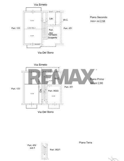 Pianta 2D - Three-room apartment piazza  Del Bono
 
9, Palermo - floor plans 1
