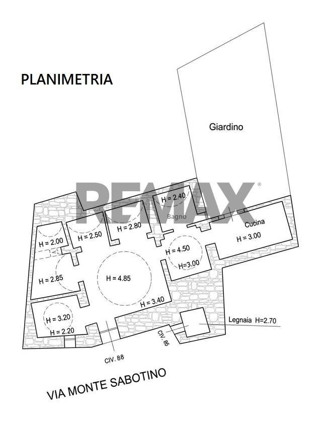 Pianta 2D - Baita via Monte Sabotino
 
86/88, Alberobello - planimetria 1