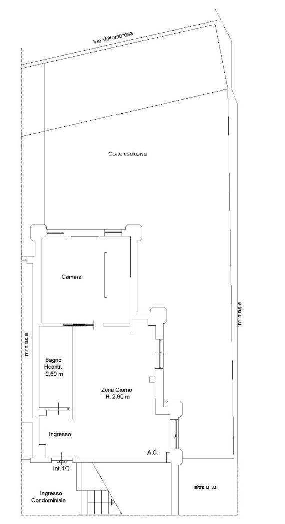 Two-room apartment viale Cortina d'Ampezzo, 164, Roma - floor plans 1